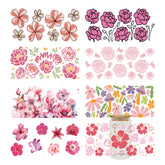 UV DTF Cup Wraps – 8 Sheets for 16oz Glass Cups, Decals & Craft Supplies (Flower D)